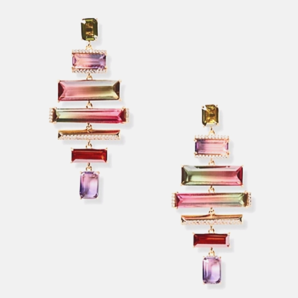 Kate Spade Hanging Geo Statement Earrings.